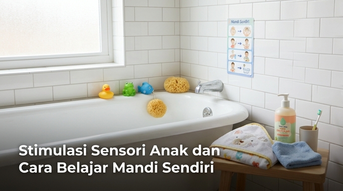 Stimulasi Sensori Anak dan Cara Belajar Mandi Sendiri